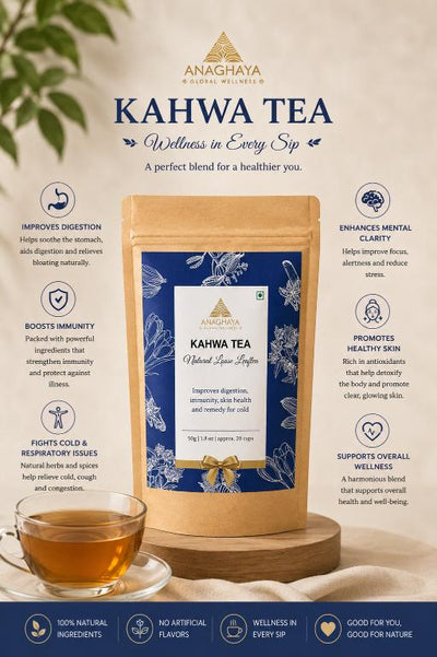 Organic Kashmiri Kahwa Herbal Tea | 50g – Tea on Brown Living™. SKU: 020. Img 2.