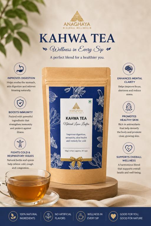 Organic Kashmiri Kahwa Herbal Tea | 50g – Tea on Brown Living™. SKU: 020. Img 2.