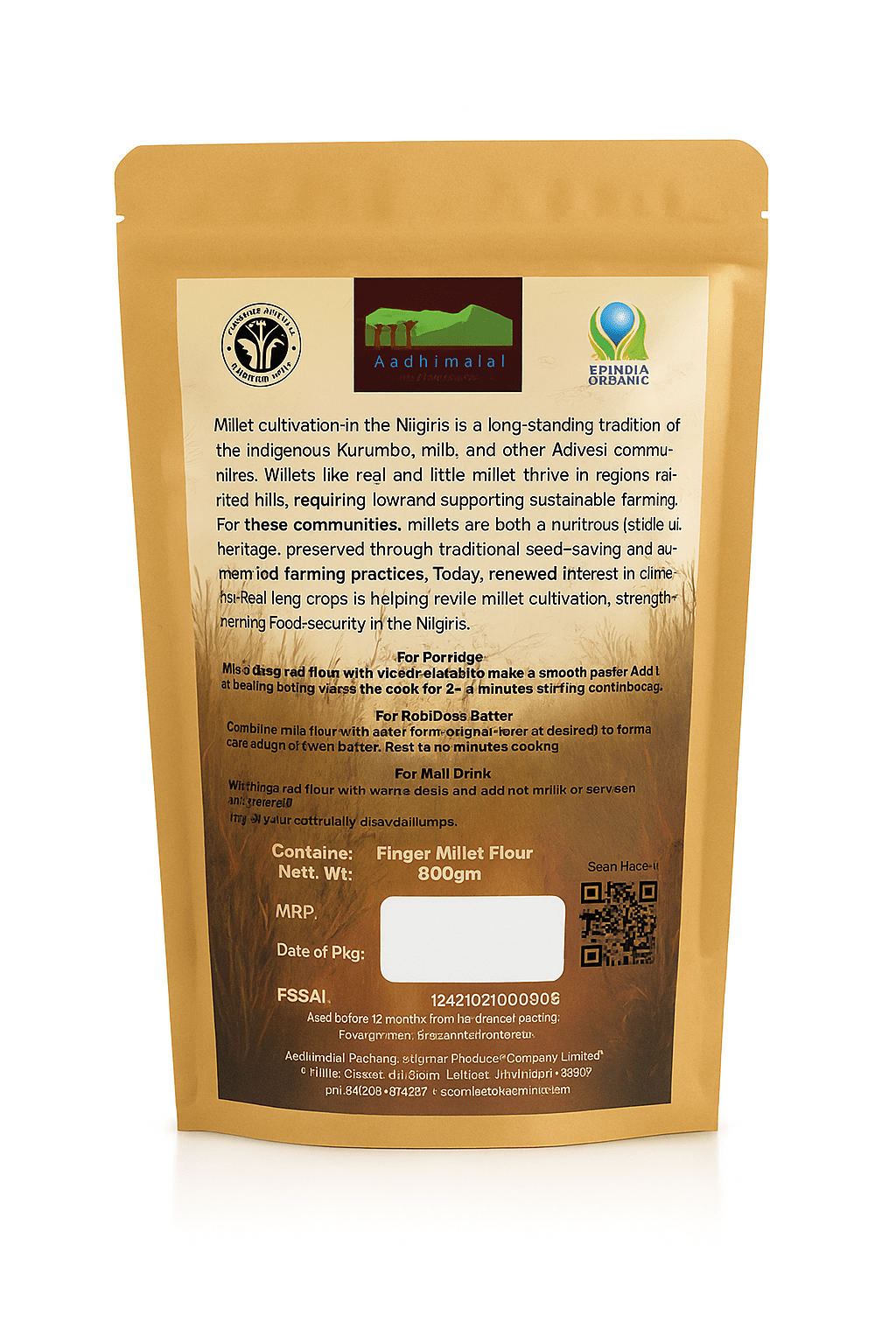 Organic Millets – Traditions of the Hills | Premium Millet Series – Cereal & Meusli on Brown Living™. SKU: APPCL-059. Img 6.