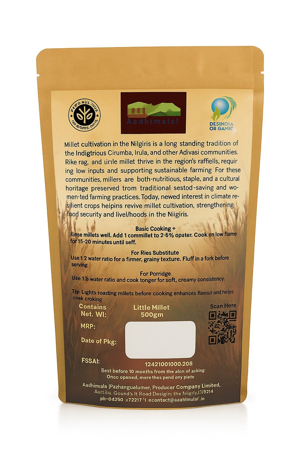 Organic Millets – Traditions of the Hills | Premium Millet Series – Cereal & Meusli on Brown Living™. SKU: APPCL-122. Img 4.
