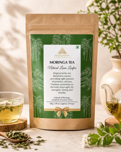 Organic Moringa Herbal Tisane Loose Leaf Tea 50g – Tea on Brown Living™. SKU: 018. Img 4.
