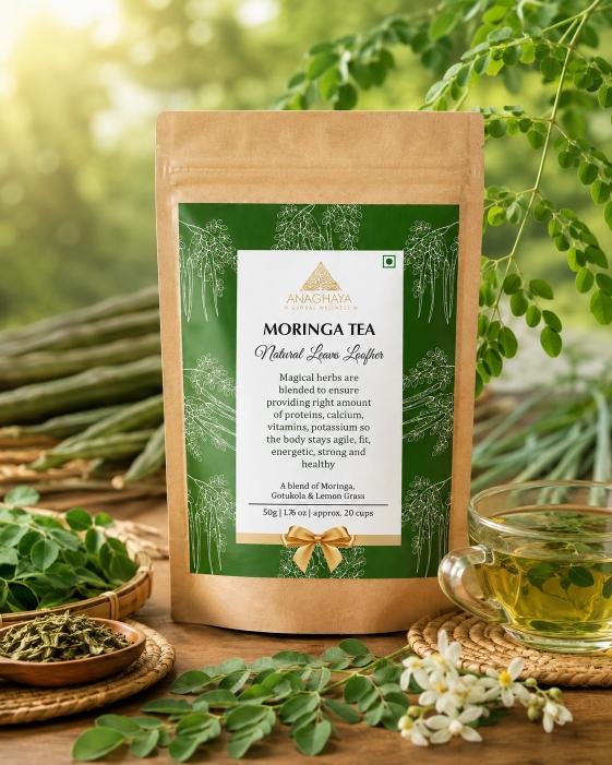 Organic Moringa Herbal Tisane Loose Leaf Tea 50g – Tea on Brown Living™. SKU: 018. Img 1.