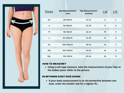 Organic Reusable Incontinence Underwear For Women - Black – Womens Underwear on Brown Living™. SKU: INC.BLK - XS. Img 7.