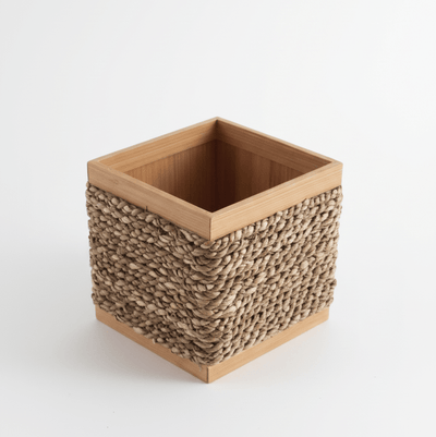 Oslo Bamboo Multipurpose Storage Box | Handcrafted Organizer – Baskets & Boxes on Brown Living™. SKU: oslostoragebox. Img 3.