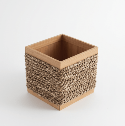 Oslo Bamboo Multipurpose Storage Box | Handcrafted Organizer – Baskets & Boxes on Brown Living™. SKU: oslostoragebox. Img 3.