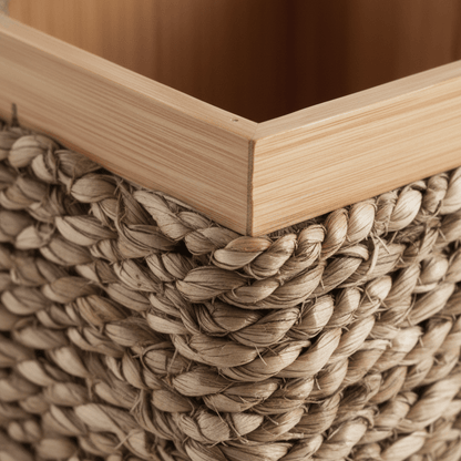 Oslo Bamboo Multipurpose Storage Box | Handcrafted Organizer – Baskets & Boxes on Brown Living™. SKU: oslostoragebox. Img 4.