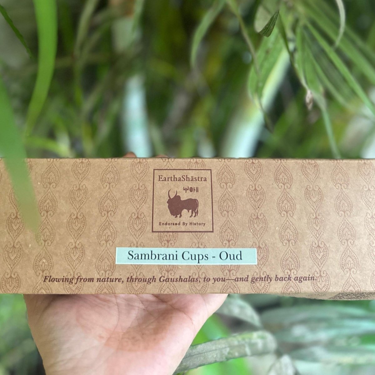 Oud Sambrani Cups – Natural Aroma for Puja, Meditation & Relaxation – Pooja Needs by Gau Nirantar Pvt. Ltd. available on Brown Living™. . SKU: CD105. Img 1.
