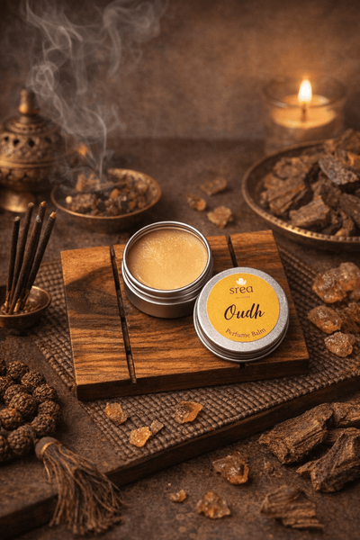 Oudh Perfume Balm | Long - Lasting Solid Fragrance – Perfume on Brown Living™. SKU: SN-PB-OD-10. Img 1.