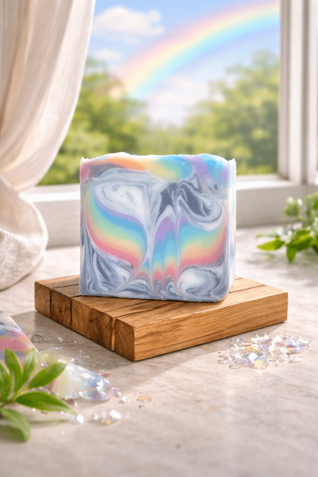 Over the Rainbow Handmade Soap | Natural Bath Bar – Body Soap on Brown Living™. SKU: SN-CP-OTR-120. Img 3.