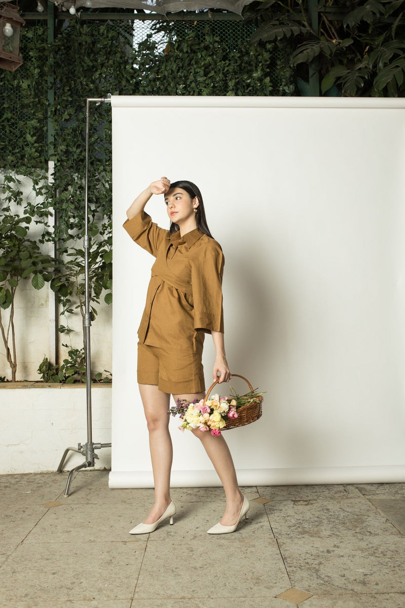 Overlay Hemp Cotton Shirt | Verified Sustainable Womens Shirt on Brown Living™