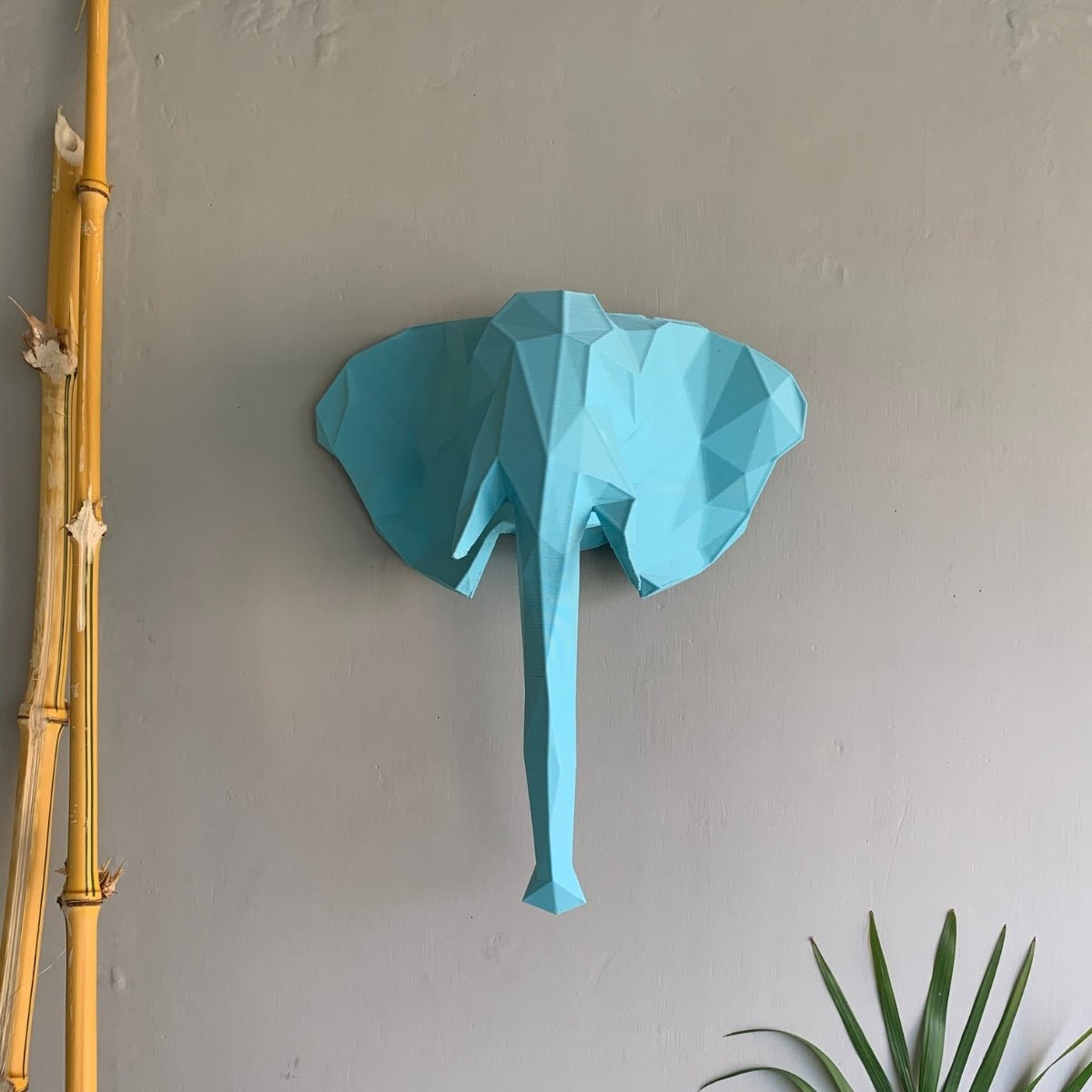 Pacific Tusker Plant - Based Baby Blue Wall Decor – Home Decor on Brown Living™. SKU: PATUEDPLBBA088. Img 1.