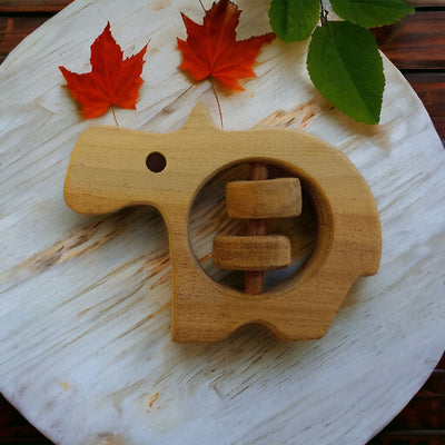 Pack Of 6 Neem Wooden Rattles – Sound Making Toys For Toddlers – Baby Rattles on Brown Living™. SKU: R_SET6. Img 5.