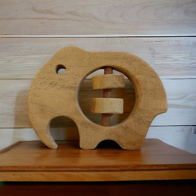 Pack Of 6 Neem Wooden Rattles – Sound Making Toys For Toddlers – Baby Rattles on Brown Living™. SKU: R_SET6. Img 9.