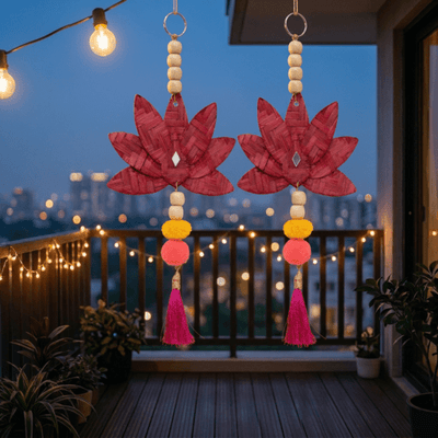 Padma Handcrafted Bamboo Hanging - Set of 2 – Home Decor on Brown Living™. SKU: HG-2385. Img 5.