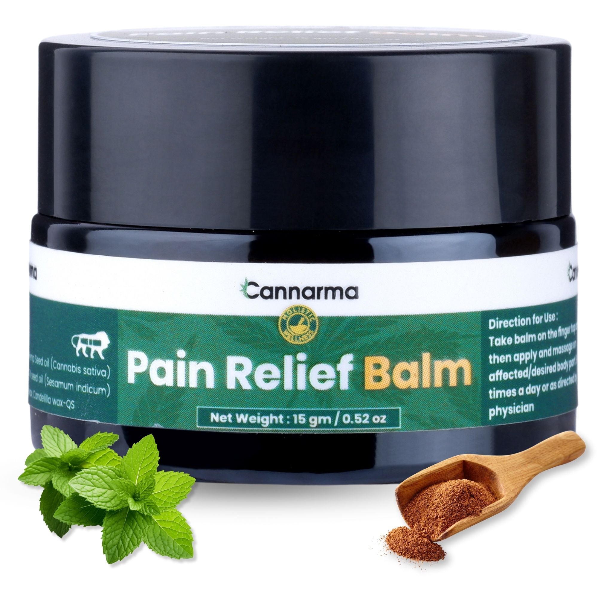 Pain Relief Balm 15gm | Natural Body Pain & Muscle Relief Ointment – Medical Care on Brown Living™. SKU: PRB-20GO_MFN. Img 1.