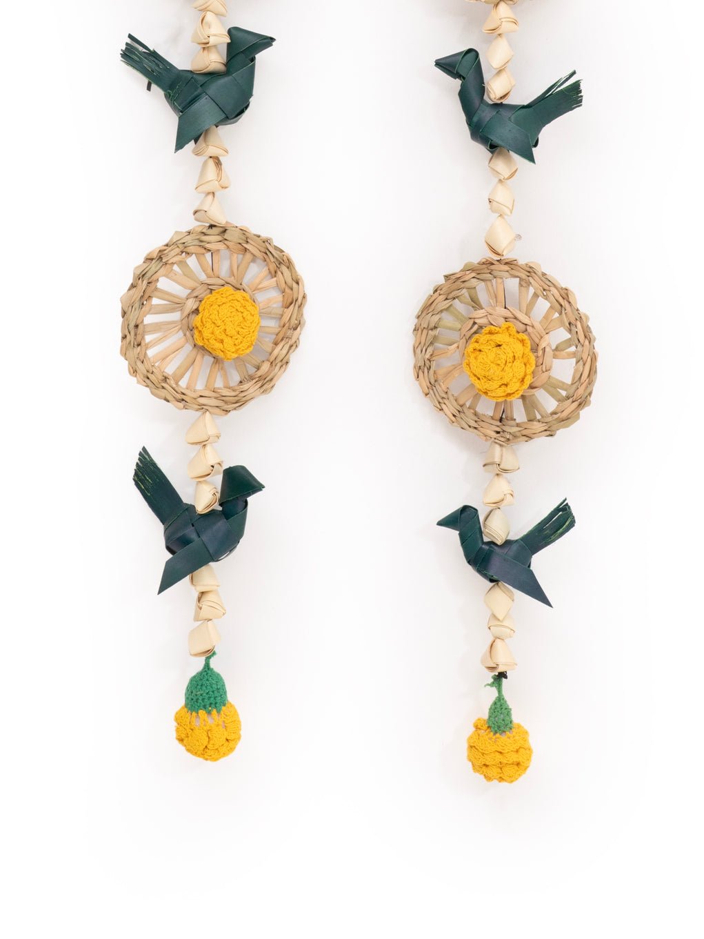 Pakshi Handcrafted Chamba Streamer - Set of 2 – Home Decor on Brown Living™. SKU: HG-2376. Img 2.