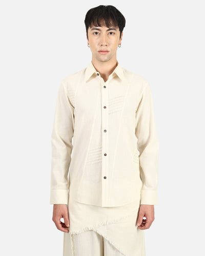Pale Grid Cotton Shirt – Lightweight Breathable Casual Wear – Womens Shirt on Brown Living™. SKU: ACR2026002. Img 5.