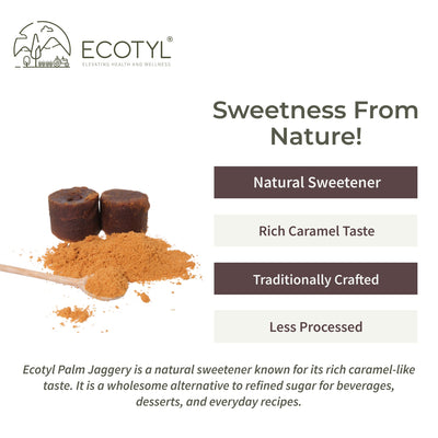 Palm Jaggery Powder | Natural Sweetener | Rich Caramel Taste | 300g – Honey & Syrups on Brown Living™. SKU: ECOTYL00065. Img 2.