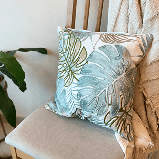 Palm Ridge Cushion Cover Cotton Tropical Decorative Cover – Covers & Inserts on Brown Living™. SKU: TLD-BL-24. Img 1.