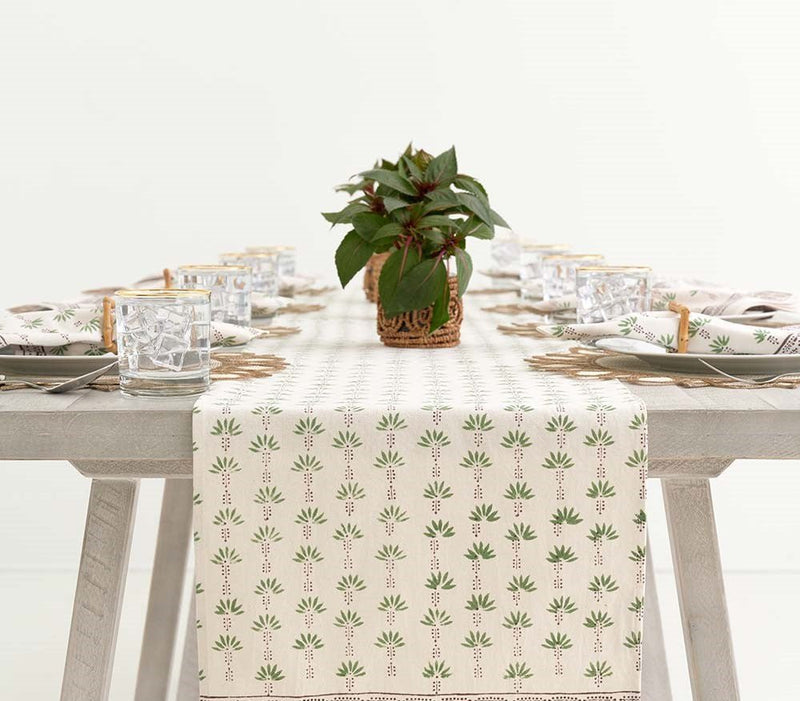 Palm Trees Table Runner 14x72 Inches | Verified Sustainable by Brown Living™