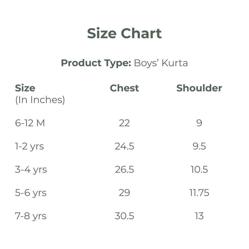 Panna Boys Hand - Block Printed Ethnic Cotton Kurta | Verified Sustainable Kids Ethnic Sets on Brown Living™