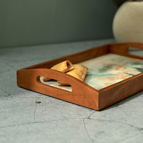 Panorama Handcrafted Serving Tray | Made with Mango Wood | Verified Sustainable Trays & Platters on Brown Living™