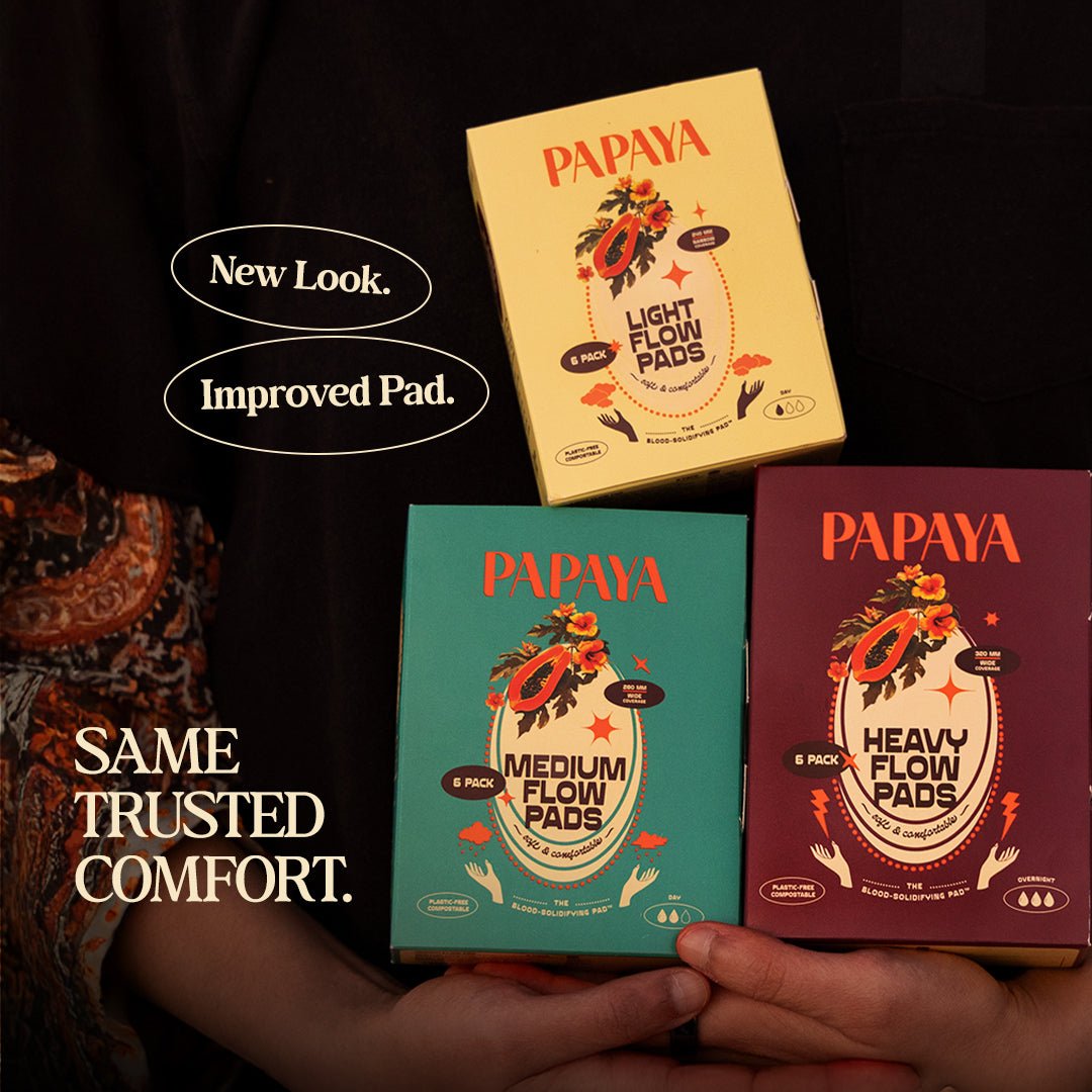 Papaya Light Flow Menstrual Pad Pack Of 36 | Soft & Comfortable – Sanitary Pad on Brown Living™. SKU: PPLF36. Img 7.