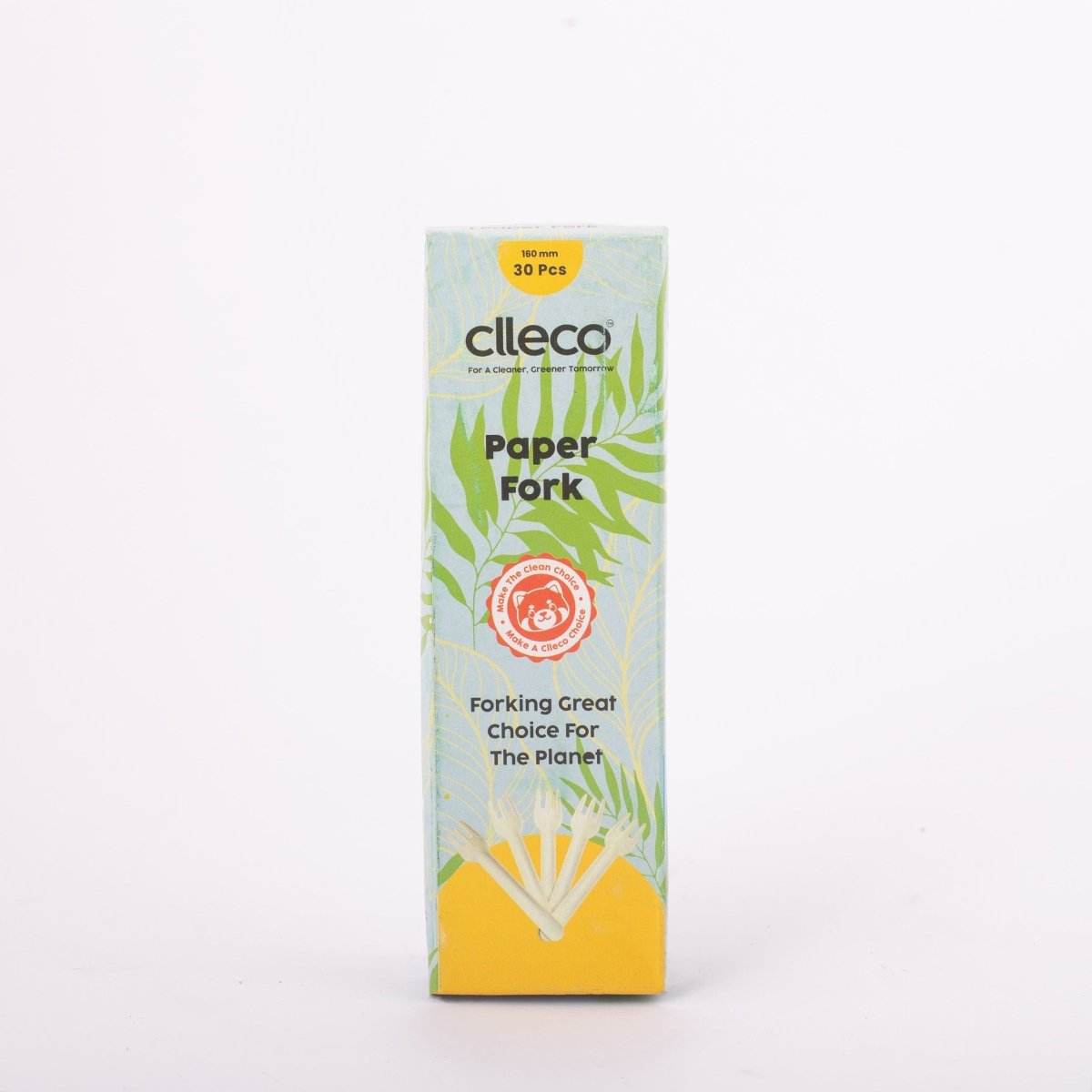 Paper Forks 30 pcs – Eco - Friendly Disposable Cutlery for Parties – Cutlery by Clleco available on Brown Living™. Pack Of 1 . SKU: PF11124. Img 1.
