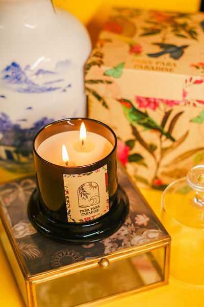 Paradise Bell Jar Candle | Luxury Scented Soy Wax Candle for Home – Candles & Fragrances on Brown Living™. SKU: PABC003. Img 3.