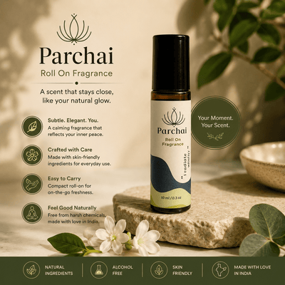 Parchai - Roll on Fragrance – Perfume on Brown Living™. SKU: PAR-FRA-47-NAM. Img 4.
