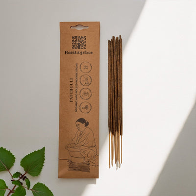 Patchouli Handrolled Natural Incense Sticks Pack of 30 – Candles & Fragrances by HERITAGE BOX available on Brown Living™. . SKU: AG009TI. Img 2.