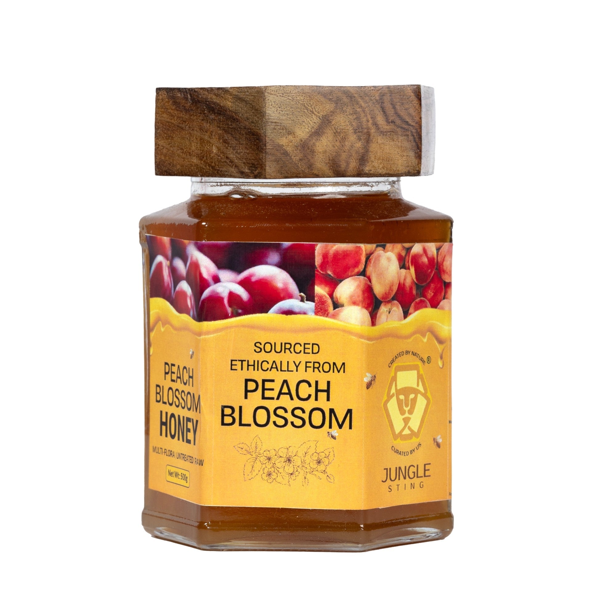 Peach Blossom Honey | Pure Floral Honey with Delicate Aroma – Honey & Syrups on Brown Living™. SKU: JS_Peach. Img 3.