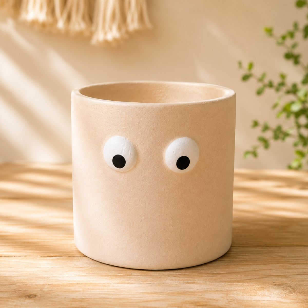 Peach Muse Face Planter Set of 2 | Decorative Planters – Ceramic Planter on Brown Living™. SKU: D-475. Img 5.