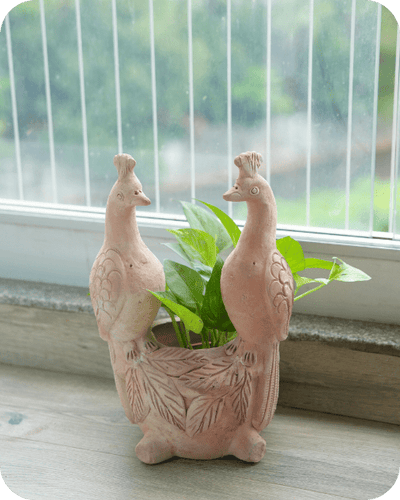 Peacock Earthen Planter – Pots & Planters on Brown Living™. SKU: A0_plt_0055n. Img 1.