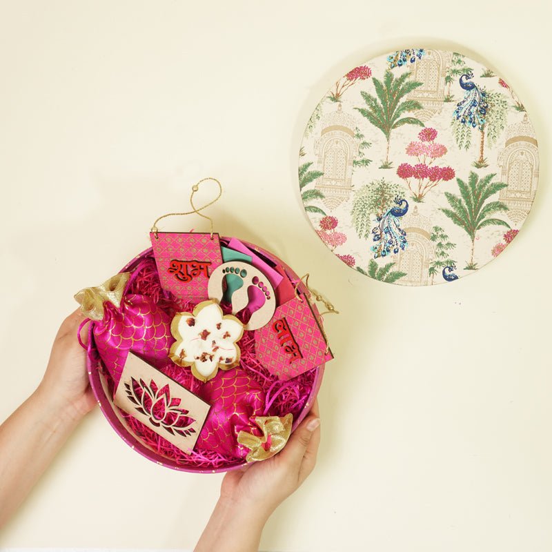 Peacock Festive Gifting Box - Diwali Gift – Gift Giving on Brown Living™. SKU: MJ00002GF. Img 1.