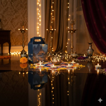 Peacock Table Shade Lamp - Diwali Decoration & Festival Lighting – Home Decor on Brown Living™. SKU: D52. Img 6.