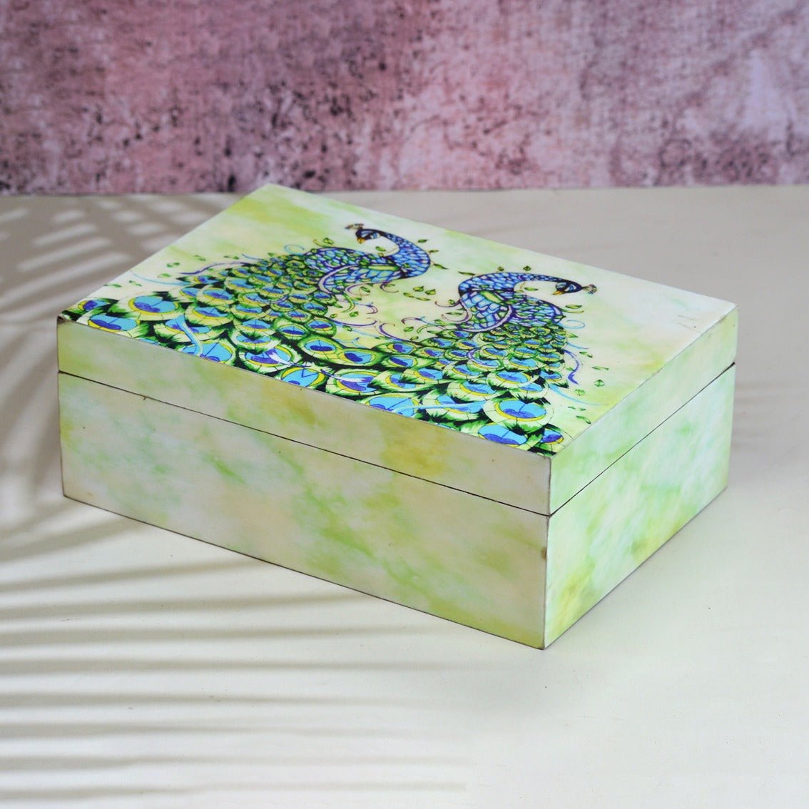 Buy Peacock Tea Box | Jewellery Box Online on Brown Living | Organizers