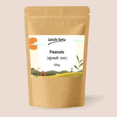 Peanuts 500g | Natural Protein-Rich Raw Peanuts – Dried Fruits, Nuts & Seeds on Brown Living™. SKU: PJS. Img 1.