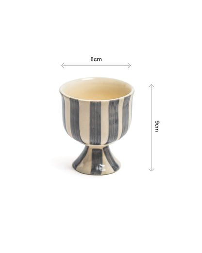 Pebble Dessert Cups Set of 2 | Stylish Glassware for Desserts – Serving Set on Brown Living™. SKU: MS-SRV-0022. Img 4.