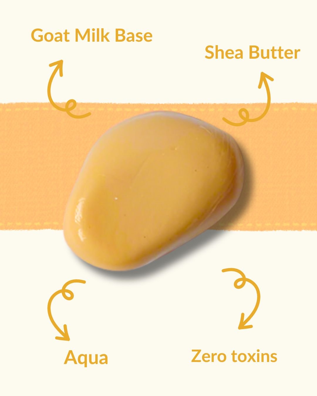 Pebble Shaped Goat Milk and Shea Butter Soap Bar - 100 g | Verified Sustainable by Brown Living™