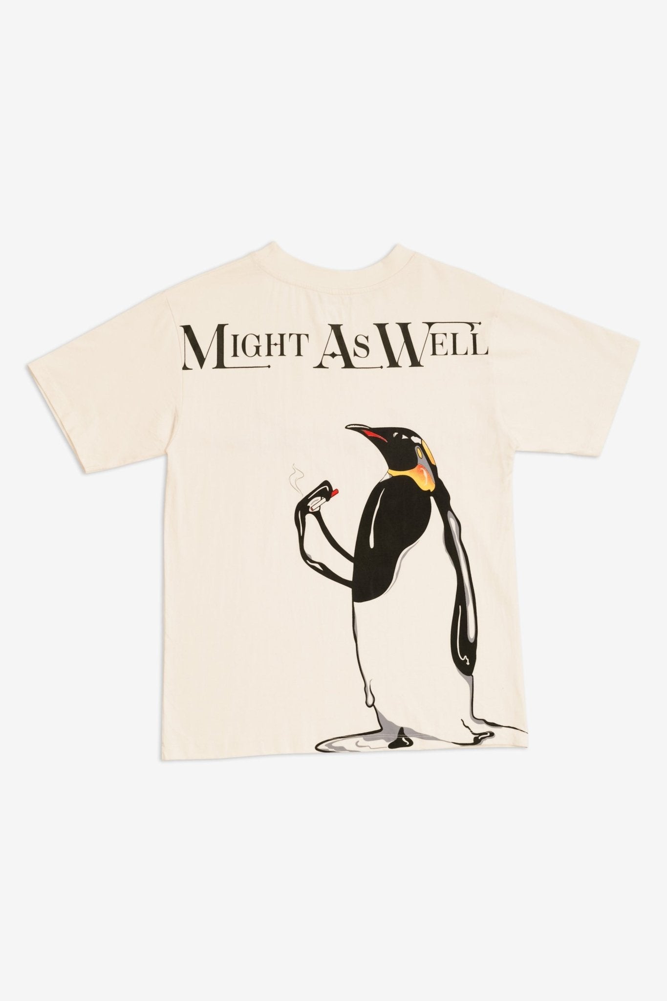 Penguin Print Unisex T-Shirt – Cute Graphic Casual Everyday Wear – Womens T-Shirt on Brown Living™. SKU: NBTW-12. Img 7.