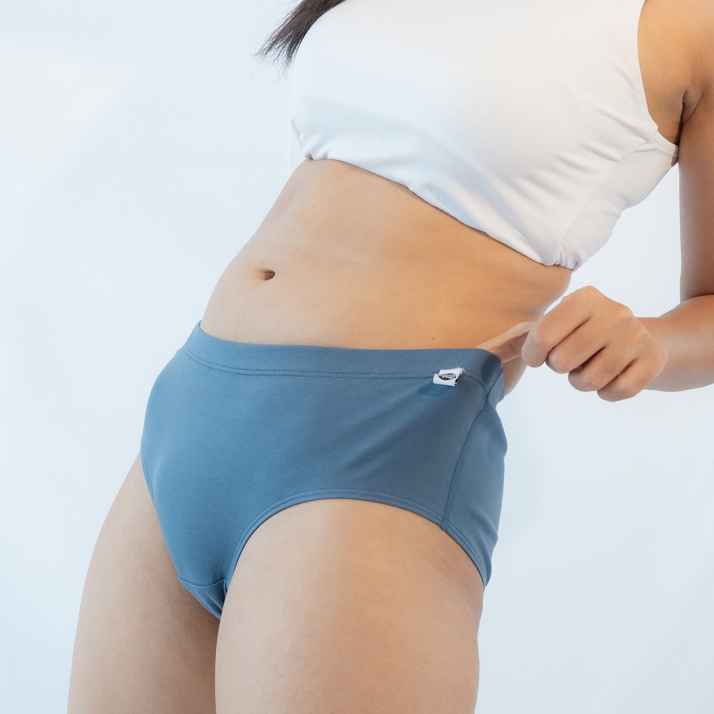Pepper & Gems Organic Cotton Hipsters – Pack of 2 – Womens Underwear on Brown Living™. SKU: 003BANavy - MultiXs. Img 5.