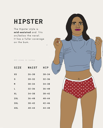 Pepper & Gems Organic Cotton Hipsters – Pack of 2 – Womens Underwear on Brown Living™. SKU: 003BANavy-MultiXs. Img 6.