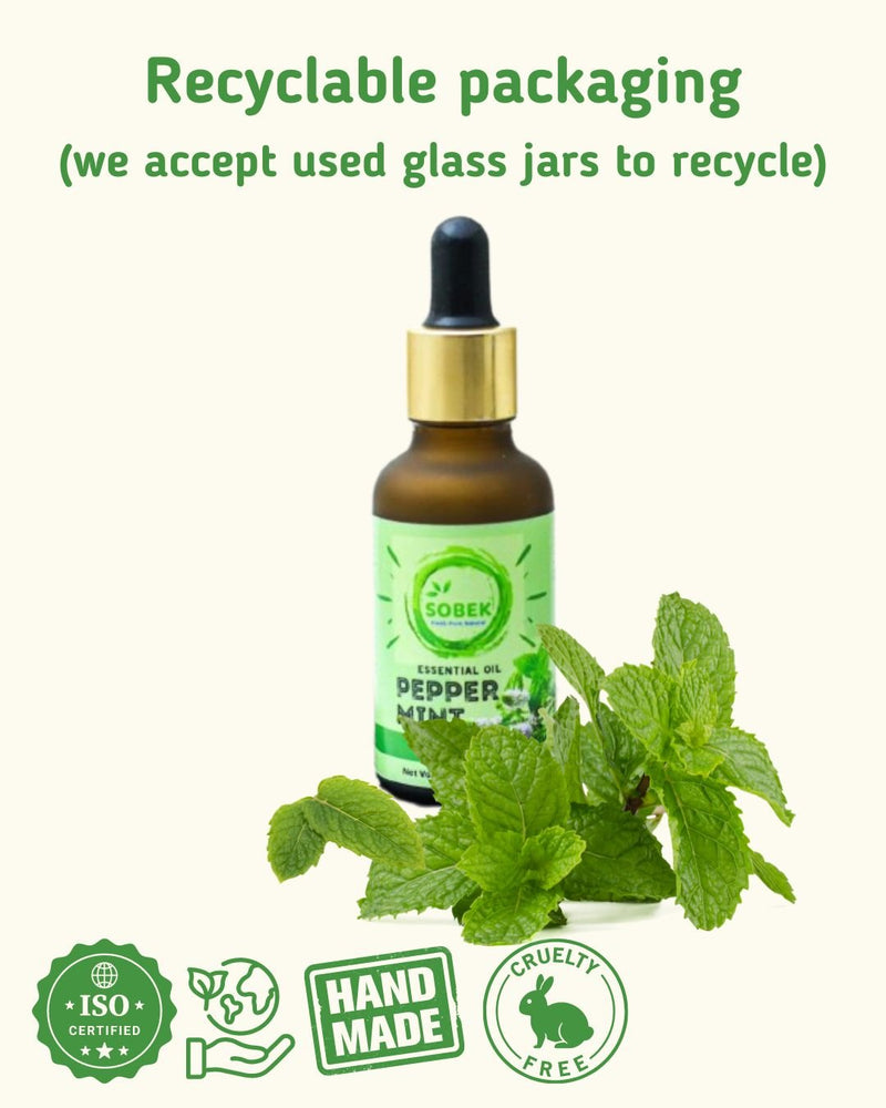 Peppermint Essential Oil for Aromatherapy - 30ml | Verified Sustainable by Brown Living™