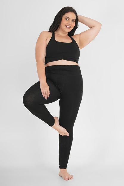 Perfect Fit Natural Fabric Black Legging – Womens Leggings on Brown Living™. SKU: ELHNLGBLKXS. Img 9.