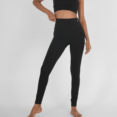 Perfect Fit Natural Fabric Black Legging – Womens Leggings on Brown Living™. SKU: ELHNLGBLKXS. Img 1.