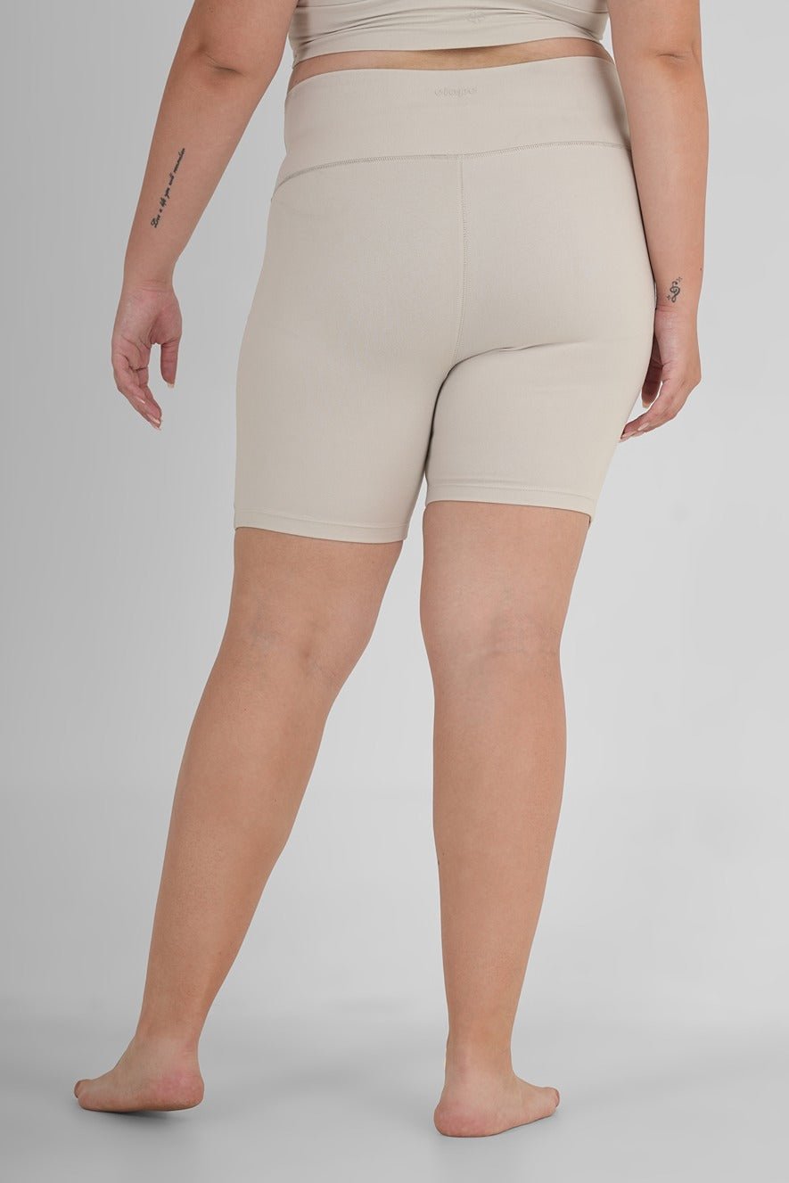 Perfect Fit Natural Fabric Gym Shorts | Breathable & Stretchable Wear – Womens Shorts on Brown Living™. SKU: ELSCWHTXS. Img 9.