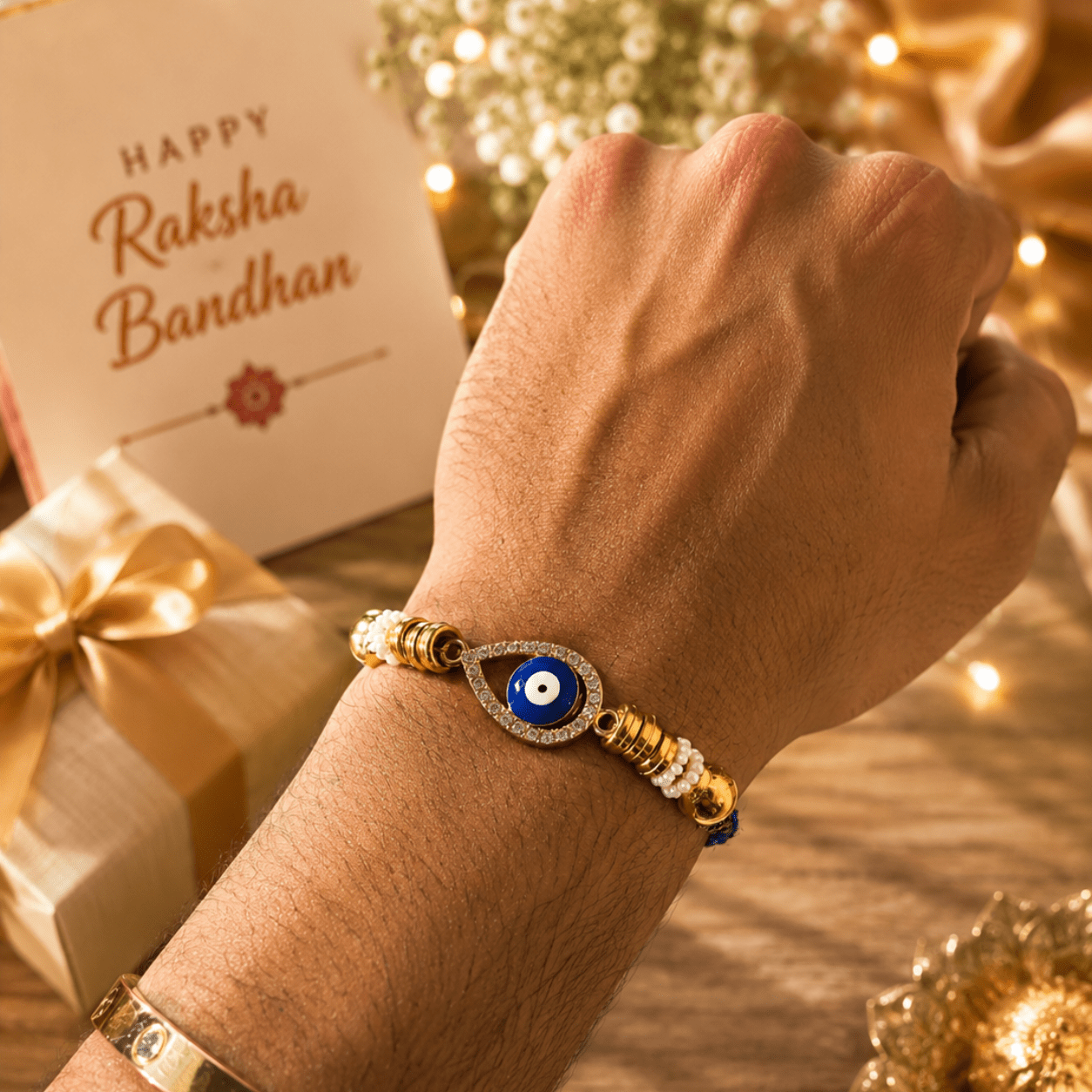 Perfect Jodi Rakhi Gift Hamper | Handcrafted Raksha Bandhan Gift Box – Gift Hampers on Brown Living™. SKU: RKH-7. Img 4.