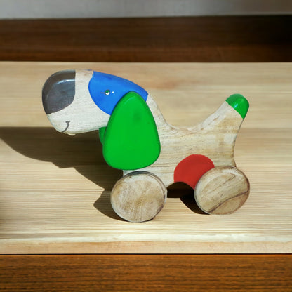 Perfect Pull Along Dog Toy For Toddlers – Toy Trains & Vehicles on Brown Living™. SKU: W_PDG. Img 1.