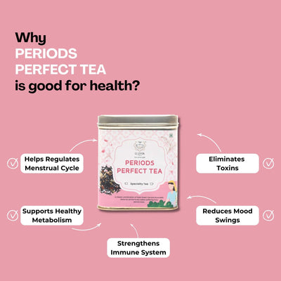 Period Perfect Tea – Menstrual Comfort & Hormonal Balance – 50g – Tea on Brown Living™. SKU: JTTin50New. Img 6.